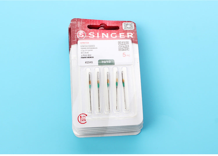 Agujas de coser #2045, accesorios de costura para el hogar, máquina de coser SINGER JANOME Brother, 5 unids/lote por paquete