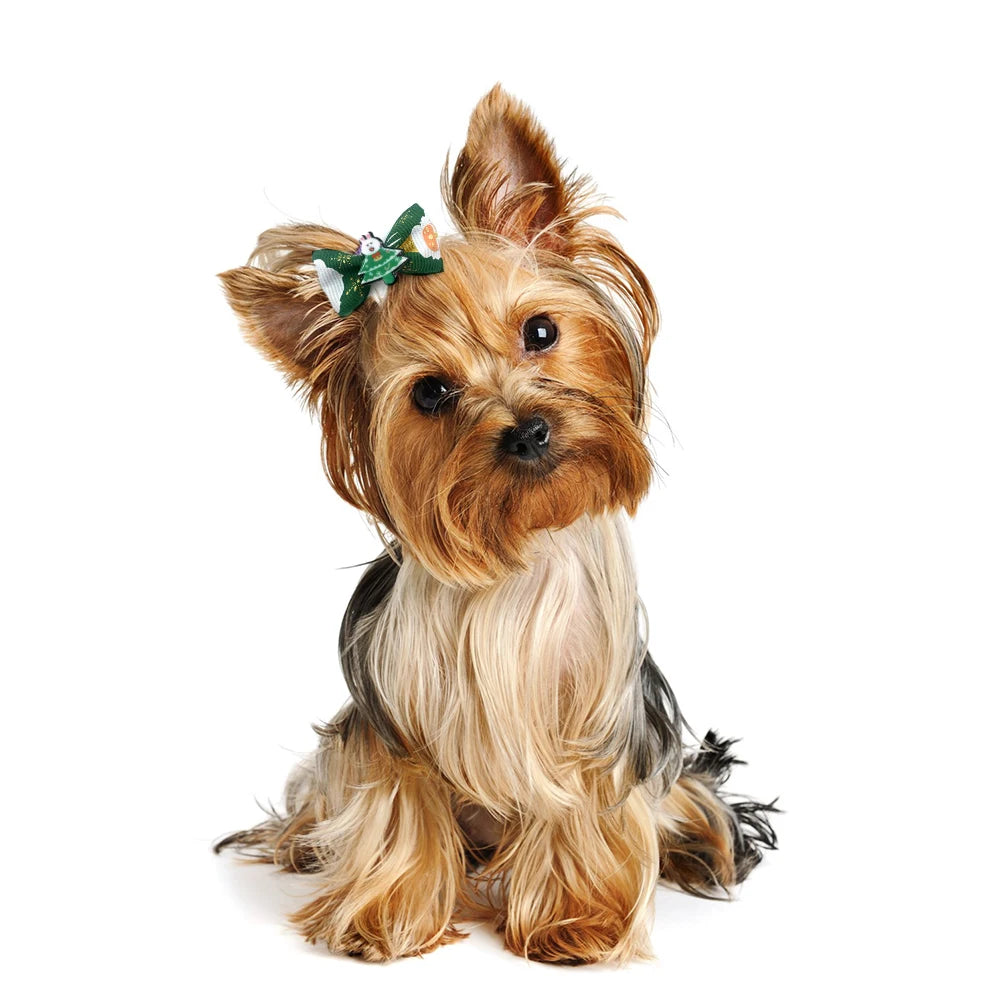 Lazos para el pelo de perros pequeños de Navidad, accesorios para el cuidado de mascotas, 10/20 piezas