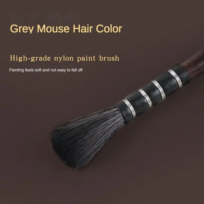 Juego de pinceles de pintura de acuarela de pelo de nailon de imitación de ardilla, de alta gama, juego de 10 piezas en bolso de tela Oxford