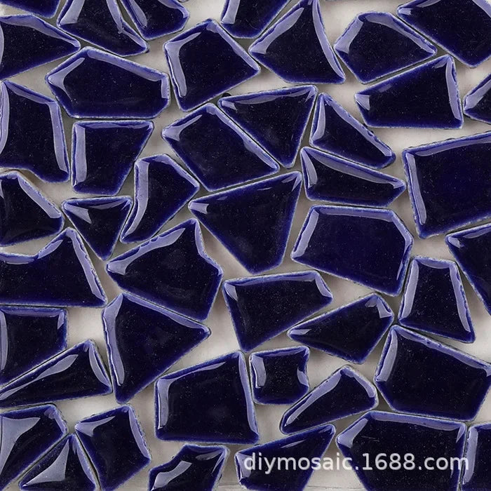 200g a granel, pequeño fragmento de piedra libre de cerámica, mosaico manual esmaltado Irregular azulejo de cerámica arte, manualidades