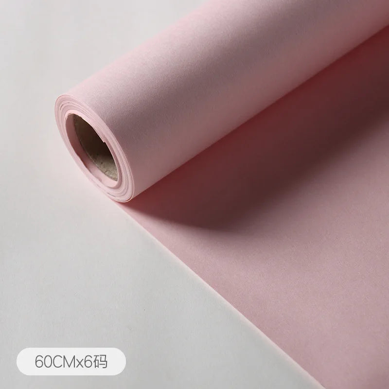 Rollo de papel de embalaje de Color sólido de alta textura, película mate, 60cm x 6 yardas/1 rollo