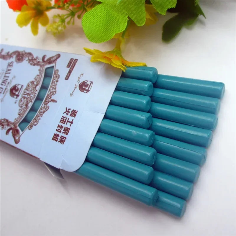 Lacre en palillos de cera de colores Vintage, para sellos de cartas o regalos, palo de sello de cera clásico, para derretir en hornillos o en pistola de pegamento caliente caja de 16 piezas