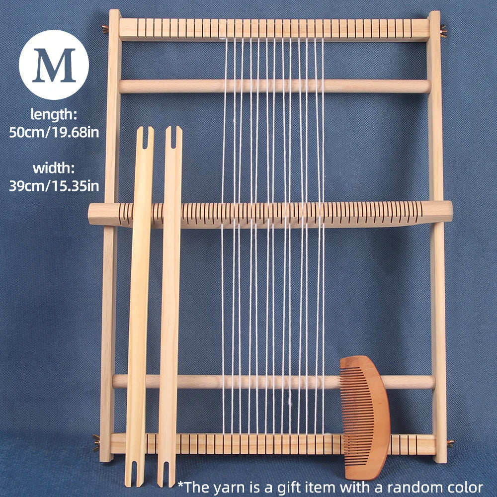 Telar de madera, herramienta de tejido con marco de madera para fabricación de tapiz, herramientas de costura de alfombras, 1pc