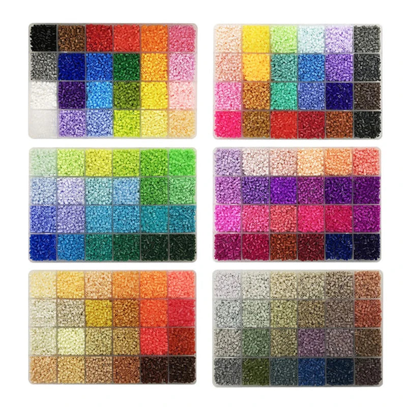 Mini-cuentas para manualidades, cuentas de 2,6mm, 13200 piezas, 24 colores por caja