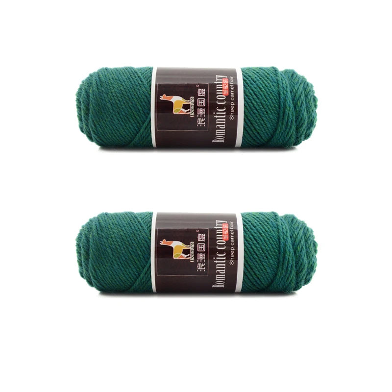 2 uds total 200g tejido a mano lana de Alpaca, lana suave y cálida