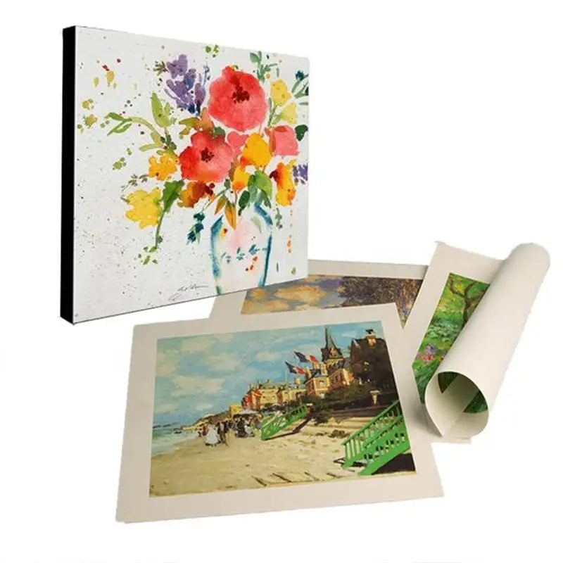 Hojas de lona de algodón puro para impresora de inyección de tinta y para pintar acrílico y óleo (10 piezas- A4 210*297mm, A3 297*420mm, A3+ 329*483mm, A2 420*594mm)