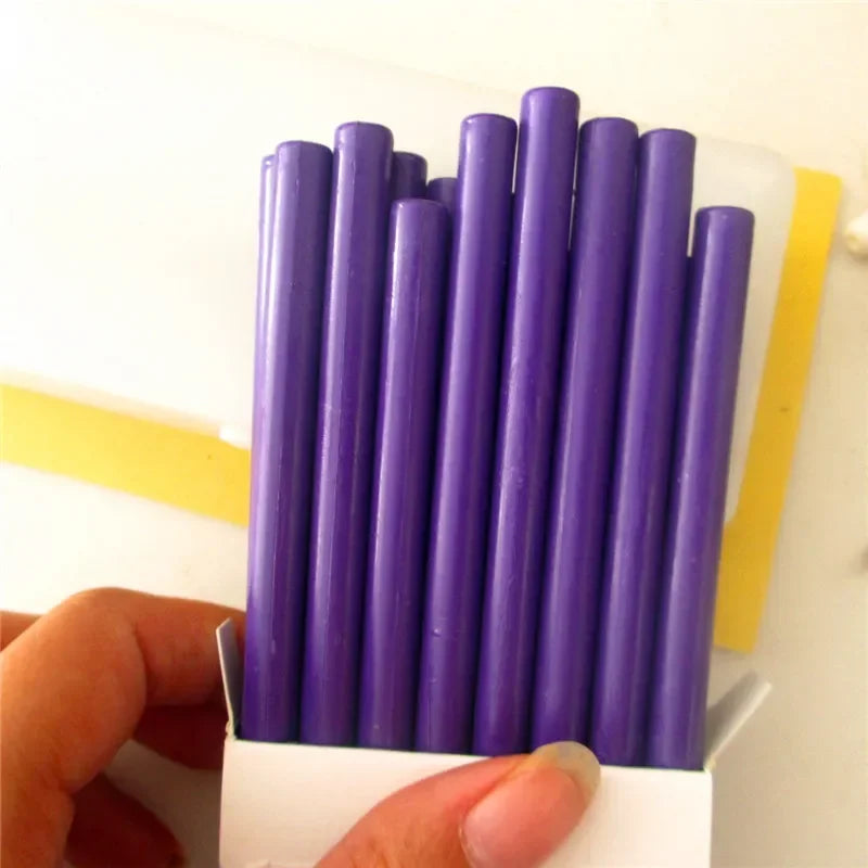 Lacre en palillos de cera de colores Vintage, para sellos de cartas o regalos, palo de sello de cera clásico, para derretir en hornillos o en pistola de pegamento caliente caja de 16 piezas