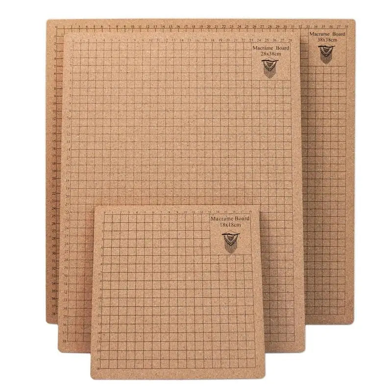 Tablero de macramé, 20,3x20,3 / 30,4x40,6 / 40,6x40,6 cm, 10mm de espesor, rejillas de madera para cordón de macramé, herramienta de fijación de punto