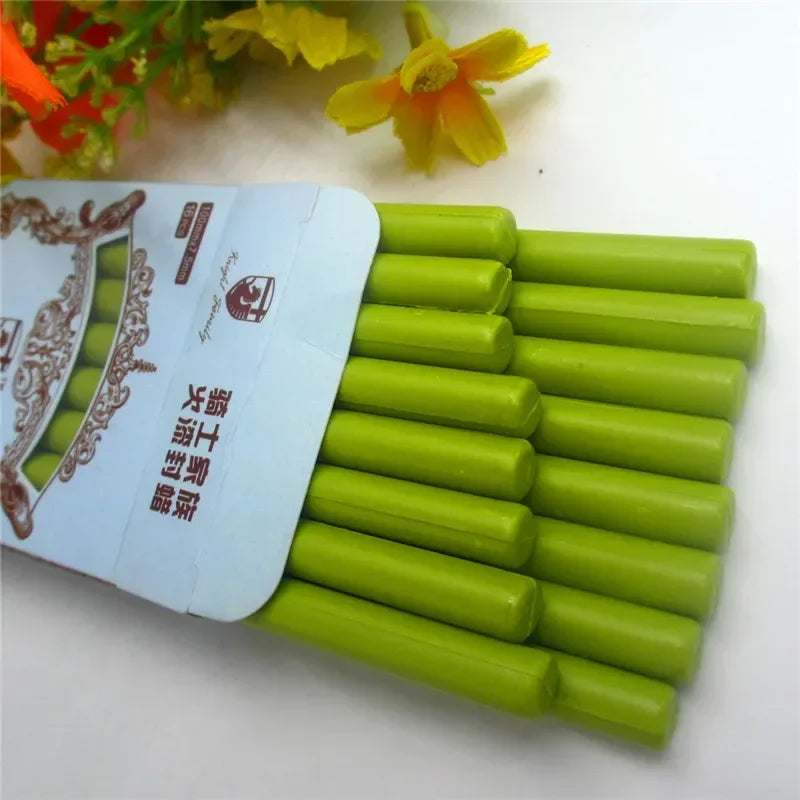Lacre en palillos de cera de colores Vintage, para sellos de cartas o regalos, palo de sello de cera clásico, para derretir en hornillos o en pistola de pegamento caliente caja de 16 piezas