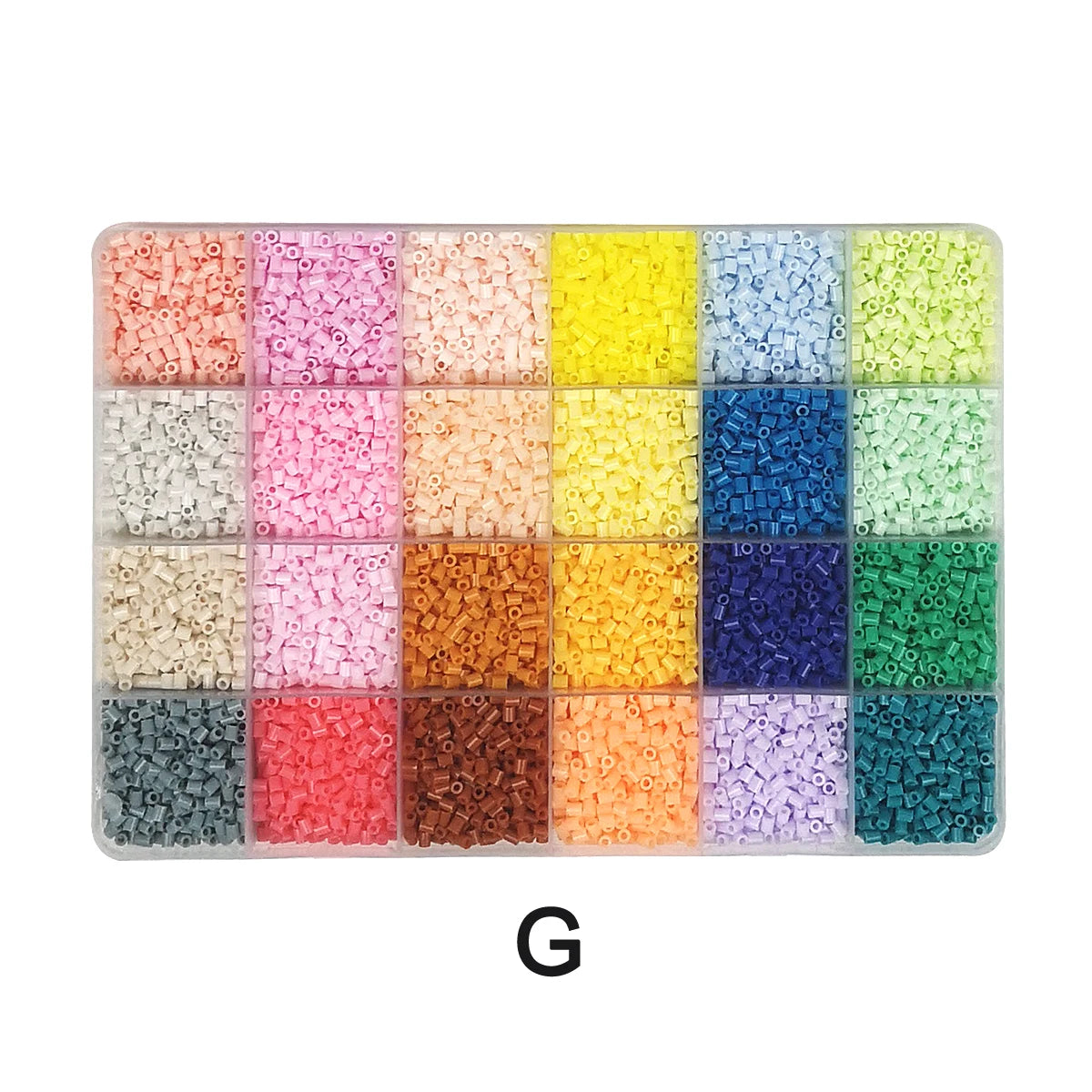 Mini-cuentas para manualidades, cuentas de 2,6mm, 13200 piezas, 24 colores por caja