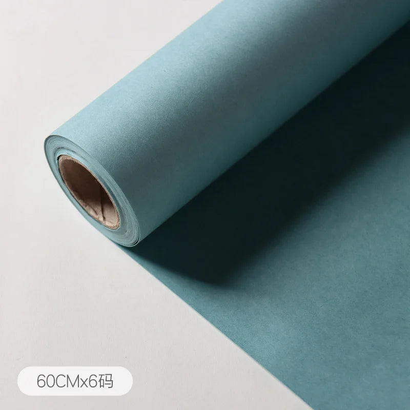 Rollo de papel de embalaje de Color sólido de alta textura, película mate, 60cm x 6 yardas/1 rollo