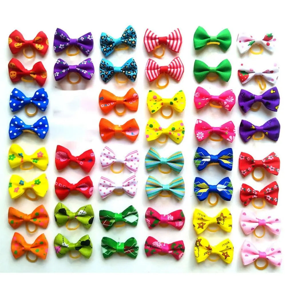 10/20 piezas lazo para el pelo para el cuidado de perros pequeños, de colores mezclados