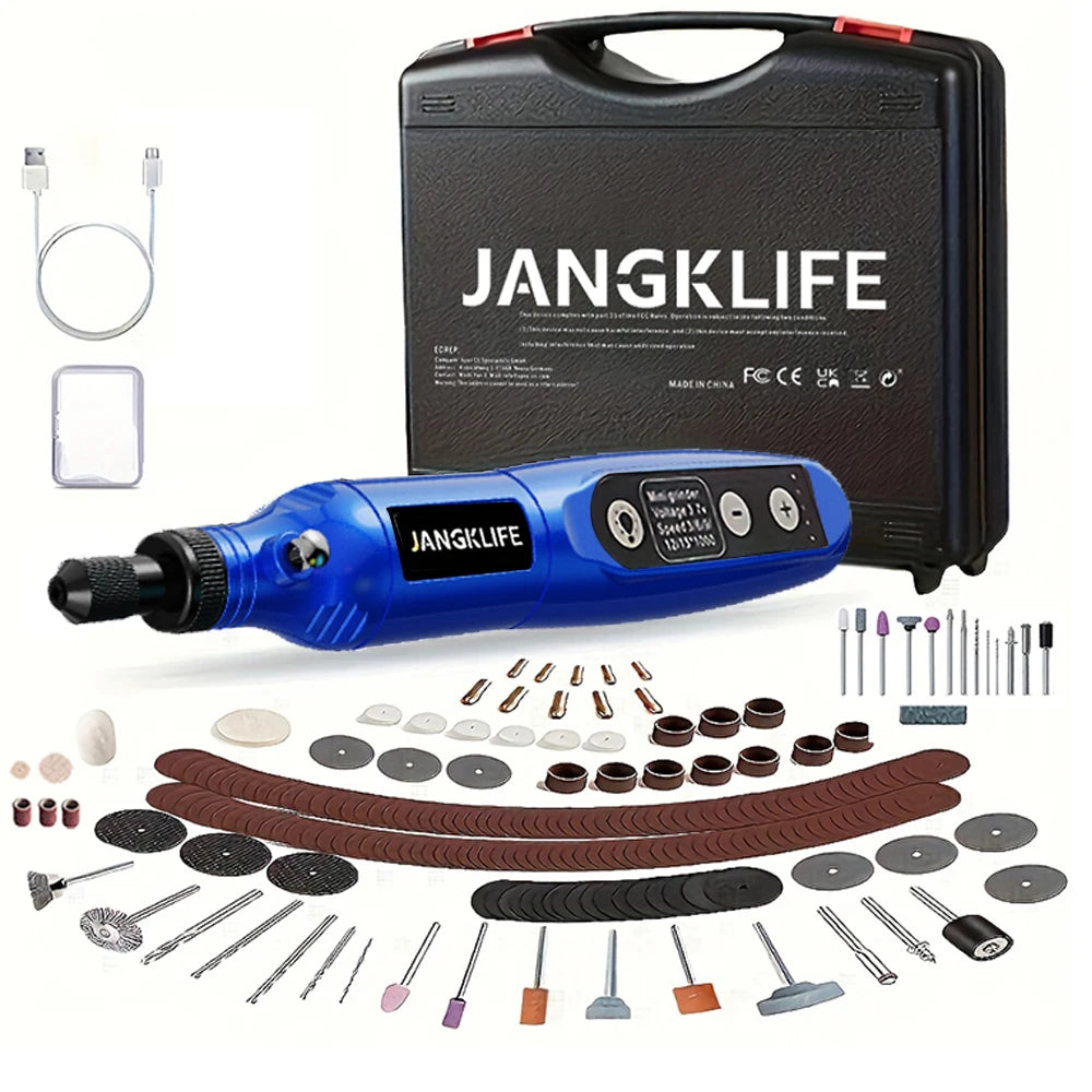 Kit de herramientas rotativas inalámbricas USB, bolígrafo de grabado de carpintería, para joyería, metal, vidrio, Mini Taladro Inalámbrico