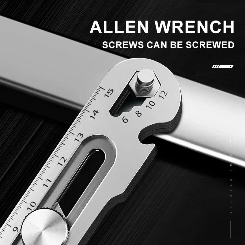 Cuchillo cartonero multiusos de acero inoxidable 6 en 1, abrelatas multifunción, portátil, para oficina, hogar