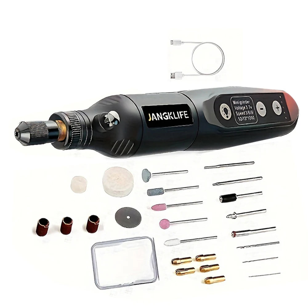 Kit de herramientas rotativas inalámbricas USB, bolígrafo de grabado de carpintería, para joyería, metal, vidrio, Mini Taladro Inalámbrico