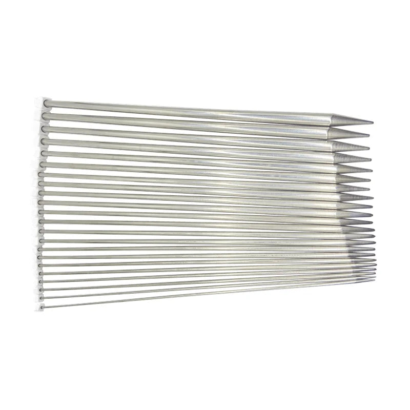 Un par de palillos para tejer, rectos, de acero inoxidable, accesorios de tejido, 2-8mm, 25cm/35cm