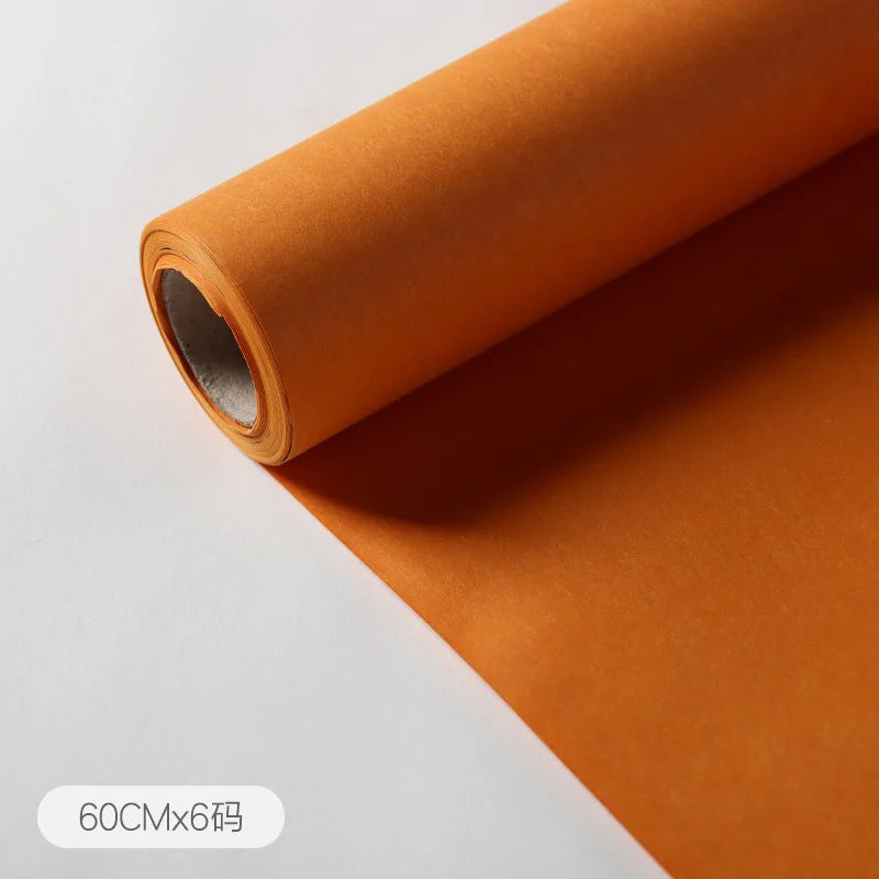 Rollo de papel de embalaje de Color sólido de alta textura, película mate, 60cm x 6 yardas/1 rollo