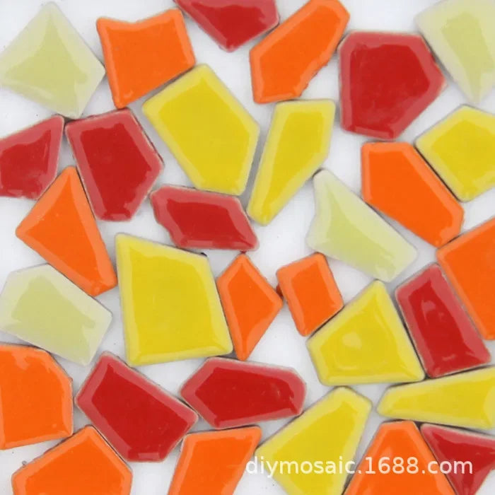 200g a granel, pequeño fragmento de piedra libre de cerámica, mosaico manual esmaltado Irregular azulejo de cerámica arte, manualidades