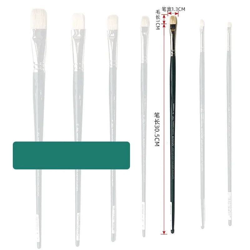 Juego de Pinceles para Óleo Winsor & Newton - Pinceles Planos y en Forma de Abanico, de Cerda de Cerdo