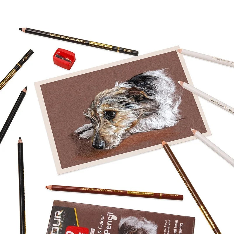 Lápiz de carbono para dibujar sombra, juego de lápices artísticos para pintar, lápiz de arte profesional