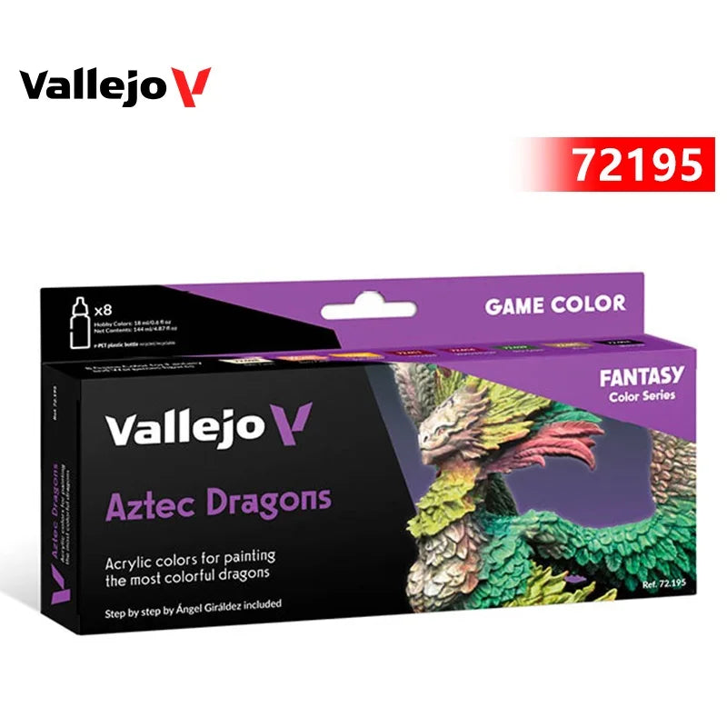 AV Vallejo-Juego de acrílico a base de agua para pintar miniaturas, juego de colores no metálicos, respetuoso con el medio ambiente, 8x18ml