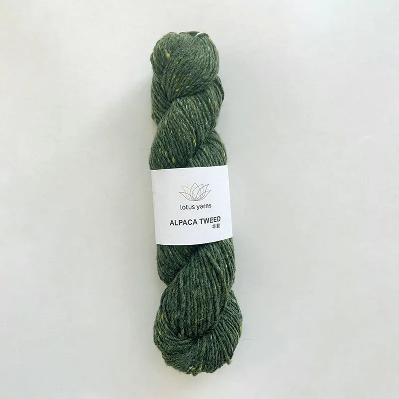 Lana de Lotus Alpaca Tweed, lana merina, nailon mezclado, para tejido a mano, ganchillo, 1*50g
