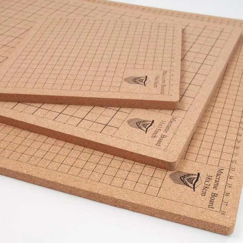 Tablero de macramé, 20,3x20,3 / 30,4x40,6 / 40,6x40,6 cm, 10mm de espesor, rejillas de madera para cordón de macramé, herramienta de fijación de punto