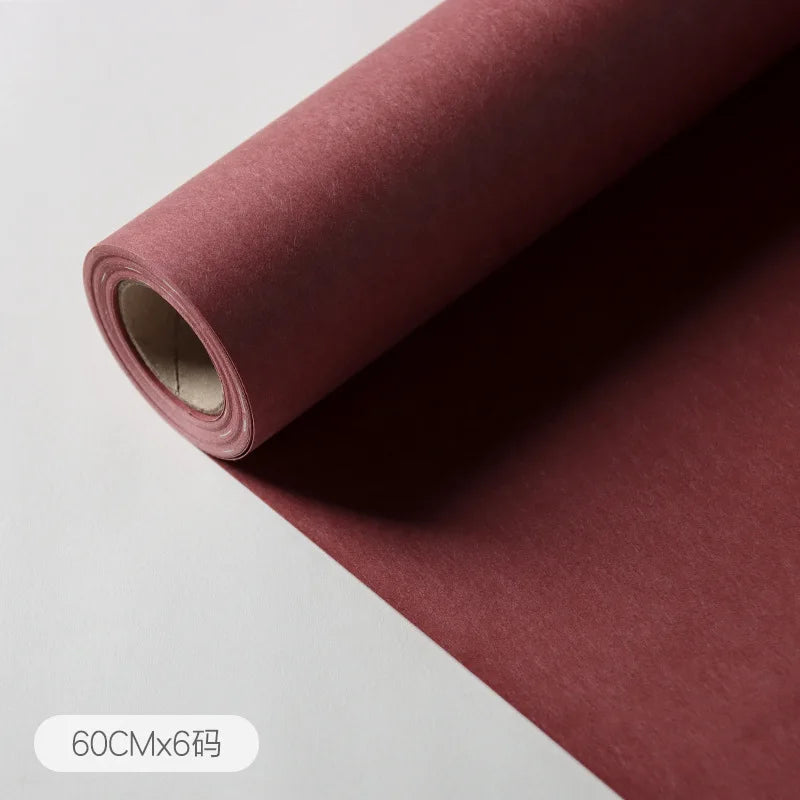 Rollo de papel de embalaje de Color sólido de alta textura, película mate, 60cm x 6 yardas/1 rollo
