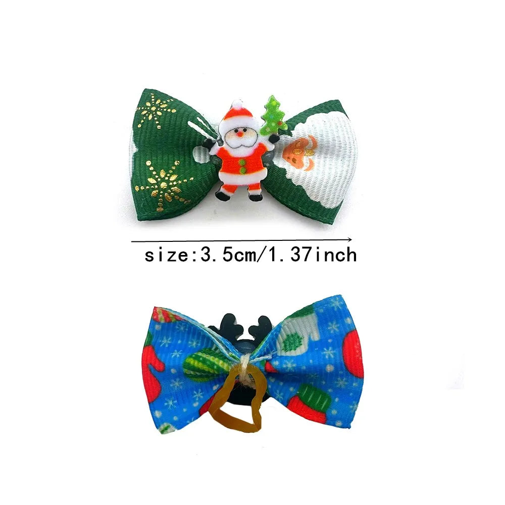 Lazos para el pelo de perros pequeños de Navidad, accesorios para el cuidado de mascotas, 10/20 piezas