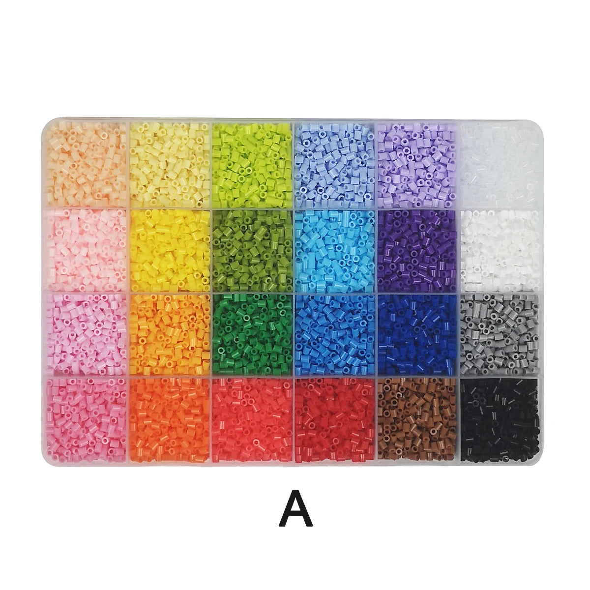 Mini-cuentas para manualidades, cuentas de 2,6mm, 13200 piezas, 24 colores por caja