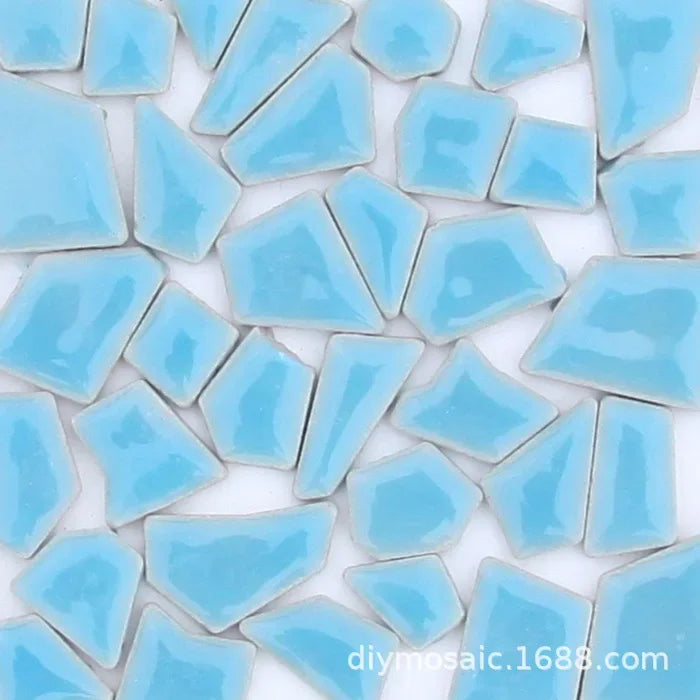 200g a granel, pequeño fragmento de piedra libre de cerámica, mosaico manual esmaltado Irregular azulejo de cerámica arte, manualidades