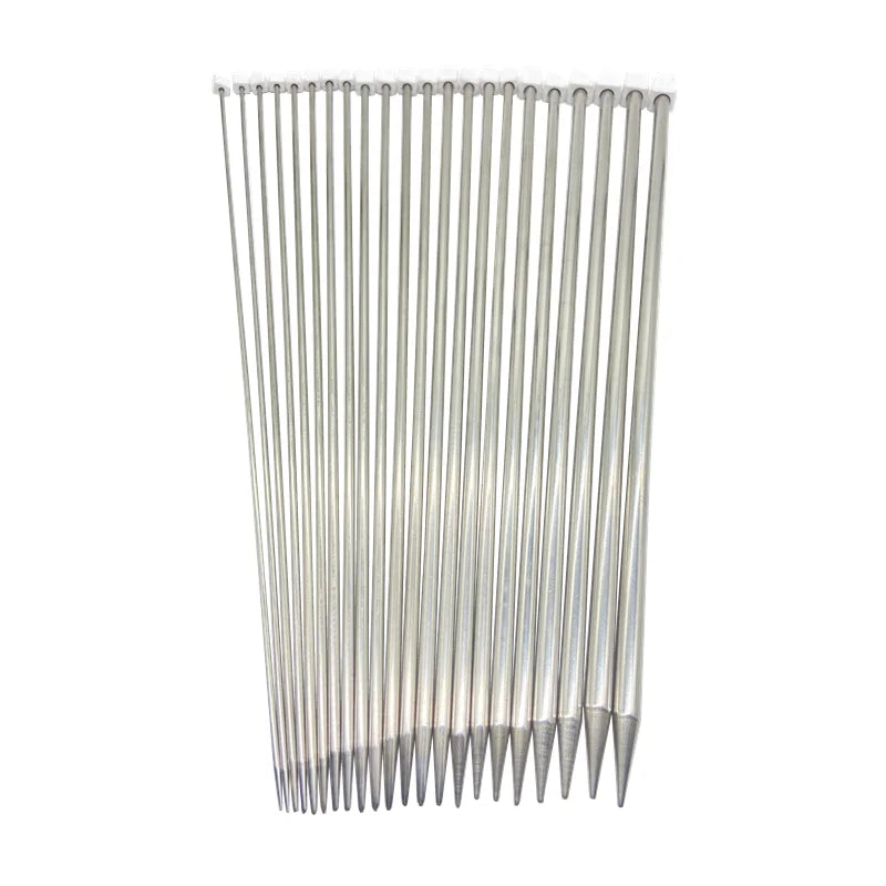 Un par de palillos para tejer, rectos, de acero inoxidable, accesorios de tejido, 2-8mm, 25cm/35cm