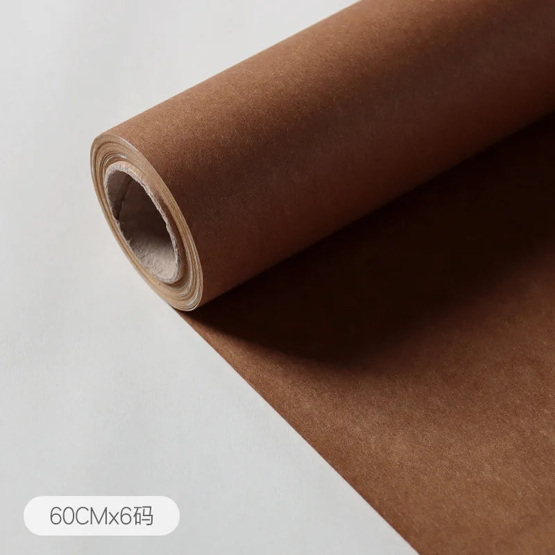 Rollo de papel de embalaje de Color sólido de alta textura, película mate, 60cm x 6 yardas/1 rollo