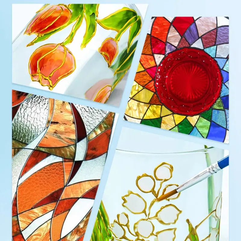Pintura para vidrio impermeable Pebeo, pinturas acrílicas de vidrio transparente resistente al sol, 20ml