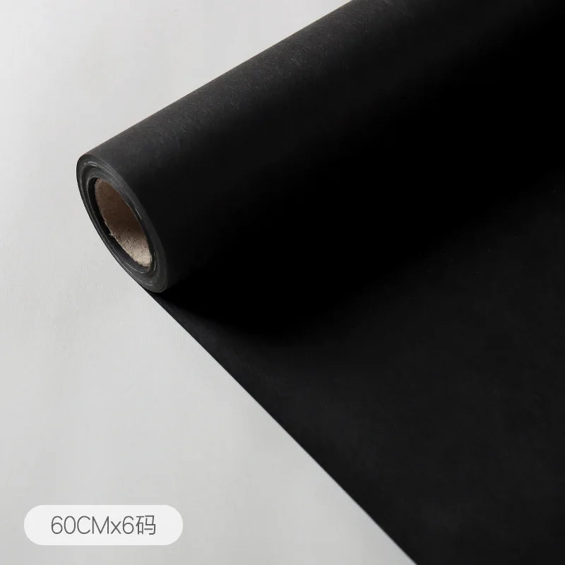 Rollo de papel de embalaje de Color sólido de alta textura, película mate, 60cm x 6 yardas/1 rollo