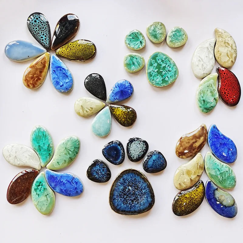 Azulejos de mosaico de cerámica de 100g, pieza de mosaico multicolor, piedras para hacer mosaicos para manualidades, decoración de pared del hogar