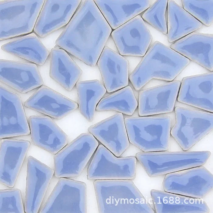 200g a granel, pequeño fragmento de piedra libre de cerámica, mosaico manual esmaltado Irregular azulejo de cerámica arte, manualidades