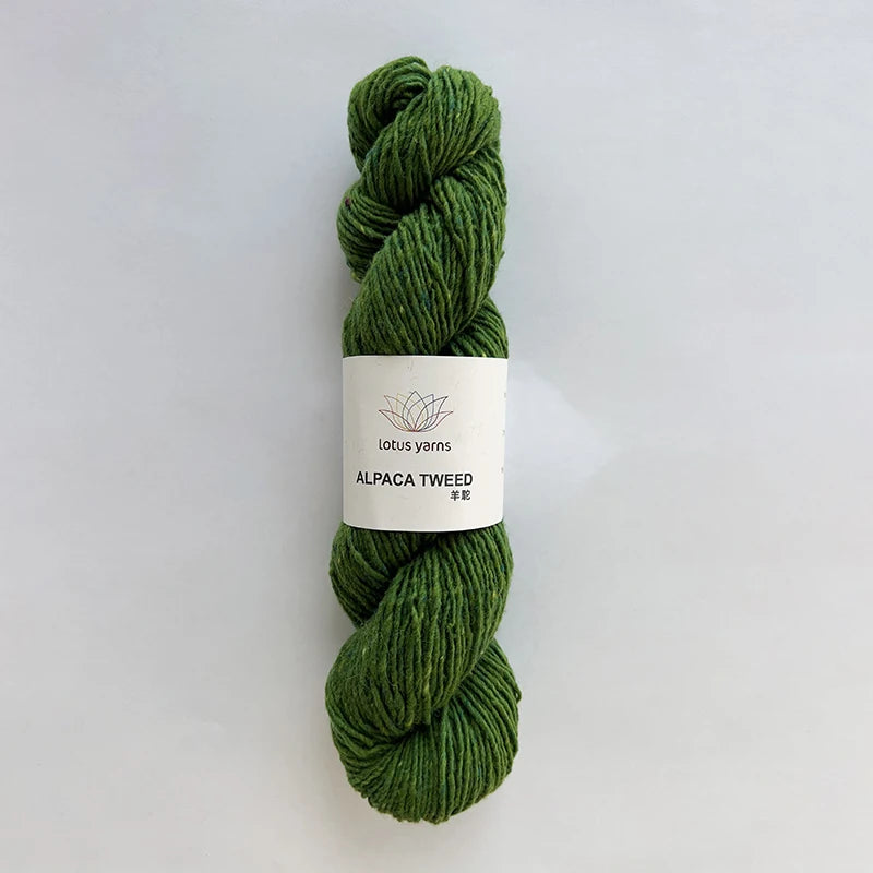 Lana de Lotus Alpaca Tweed, lana merina, nailon mezclado, para tejido a mano, ganchillo, 1*50g