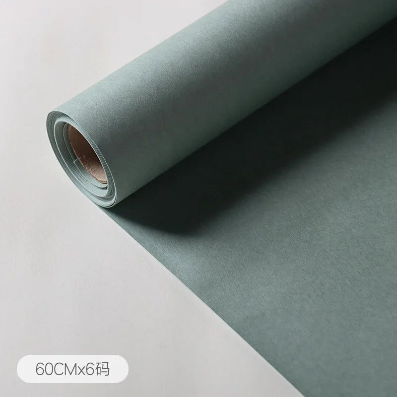 Rollo de papel de embalaje de Color sólido de alta textura, película mate, 60cm x 6 yardas/1 rollo