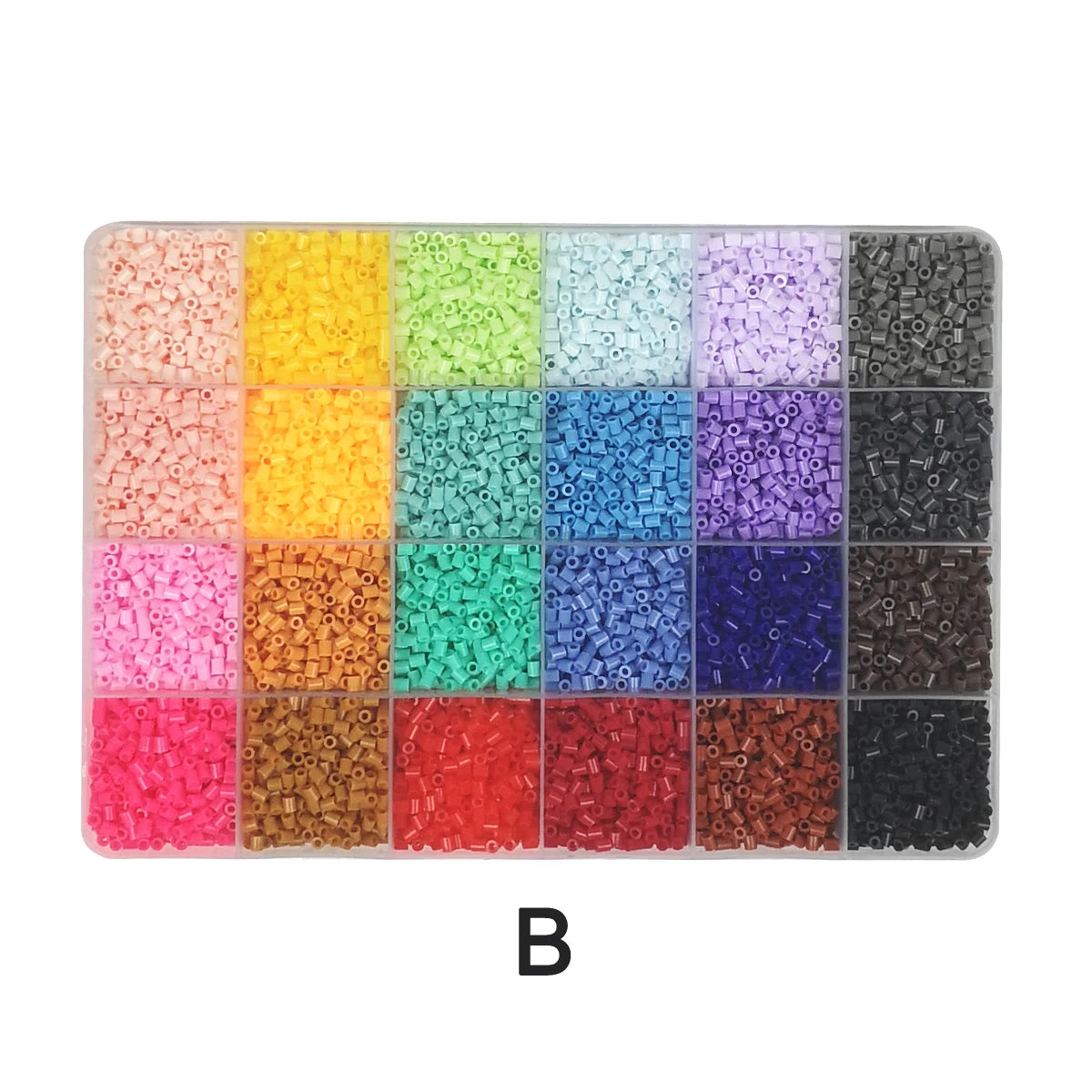 Mini-cuentas para manualidades, cuentas de 2,6mm, 13200 piezas, 24 colores por caja