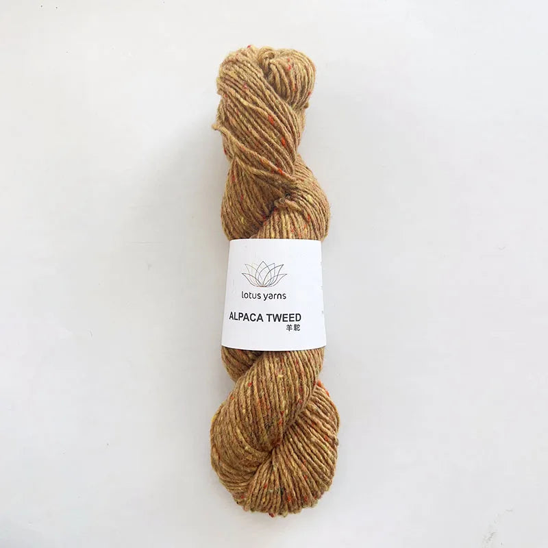 Lana de Lotus Alpaca Tweed, lana merina, nailon mezclado, para tejido a mano, ganchillo, 1*50g