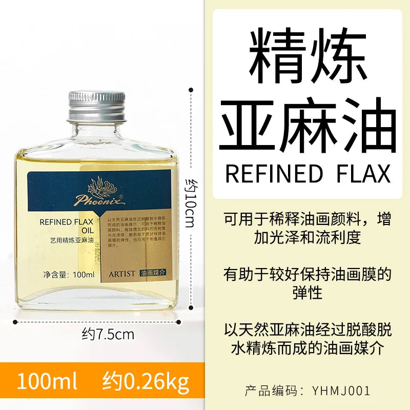 Medium de 100ml para pinturas al óleo, secado rápido, aceite de tóner, retoque de esmalte, barniz brillante