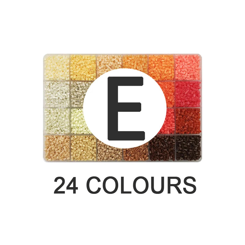 Mini-cuentas para manualidades, cuentas de 2,6mm, 13200 piezas, 24 colores por caja