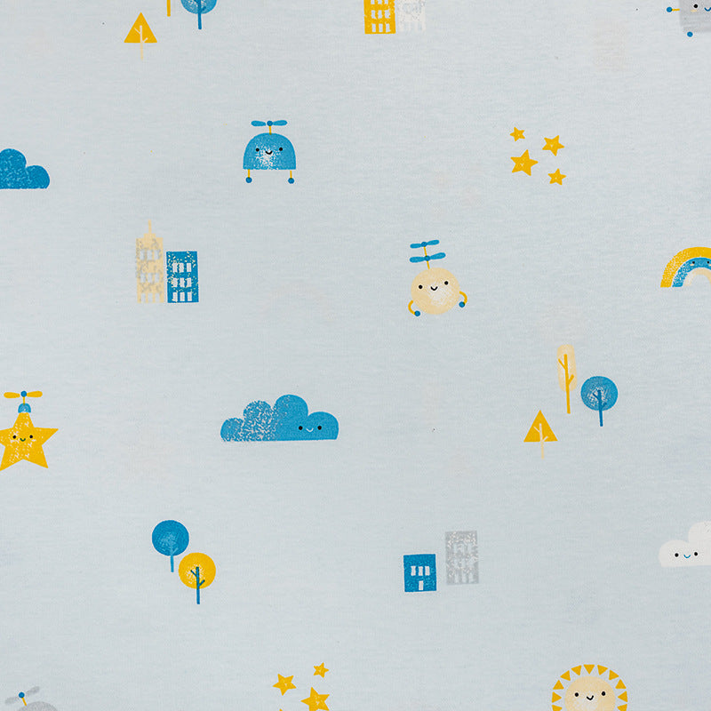 Tela de Jersey para niños de 180x50cm, tela de punto de algodón peinado con estampado de dibujos animados