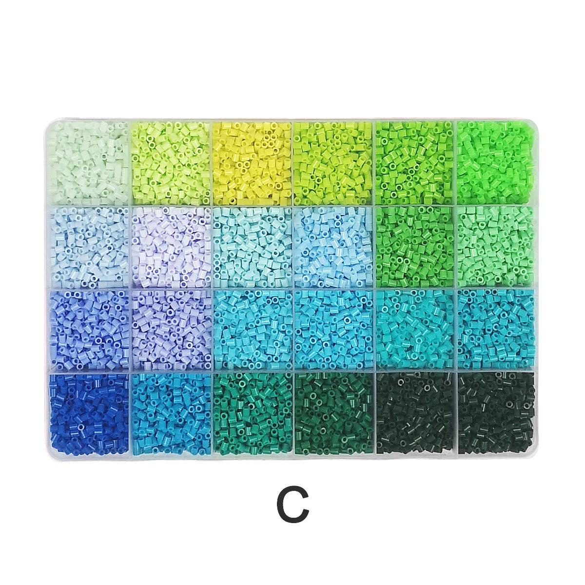 Mini-cuentas para manualidades, cuentas de 2,6mm, 13200 piezas, 24 colores por caja