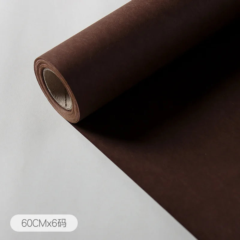Rollo de papel de embalaje de Color sólido de alta textura, película mate, 60cm x 6 yardas/1 rollo