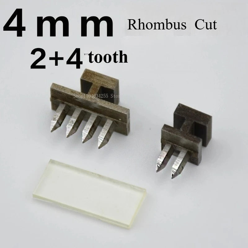 Cortador rómbico silencioso de acero blanco de 4mm/alicates de corte plano inclinado para cuero