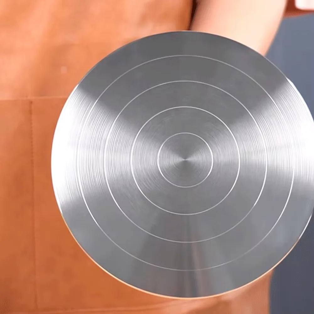 Plato giratorio de doble cara, de acero inoxidable de 11-25 cm para manualidades de arcilla y cerámica.