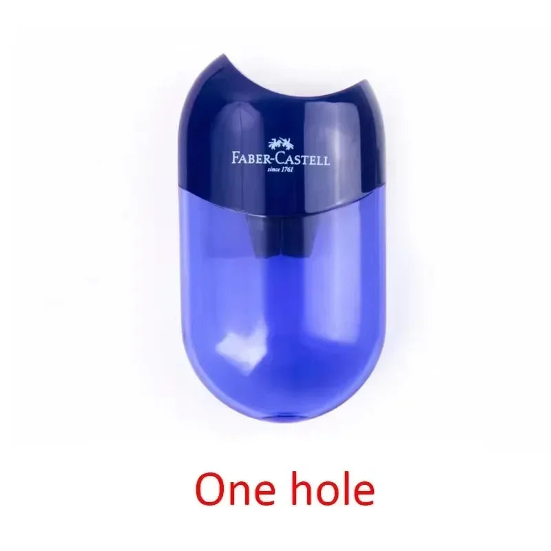 Sacapuntas de doble agujero para lápiz, transparente creativo, suministros escolares