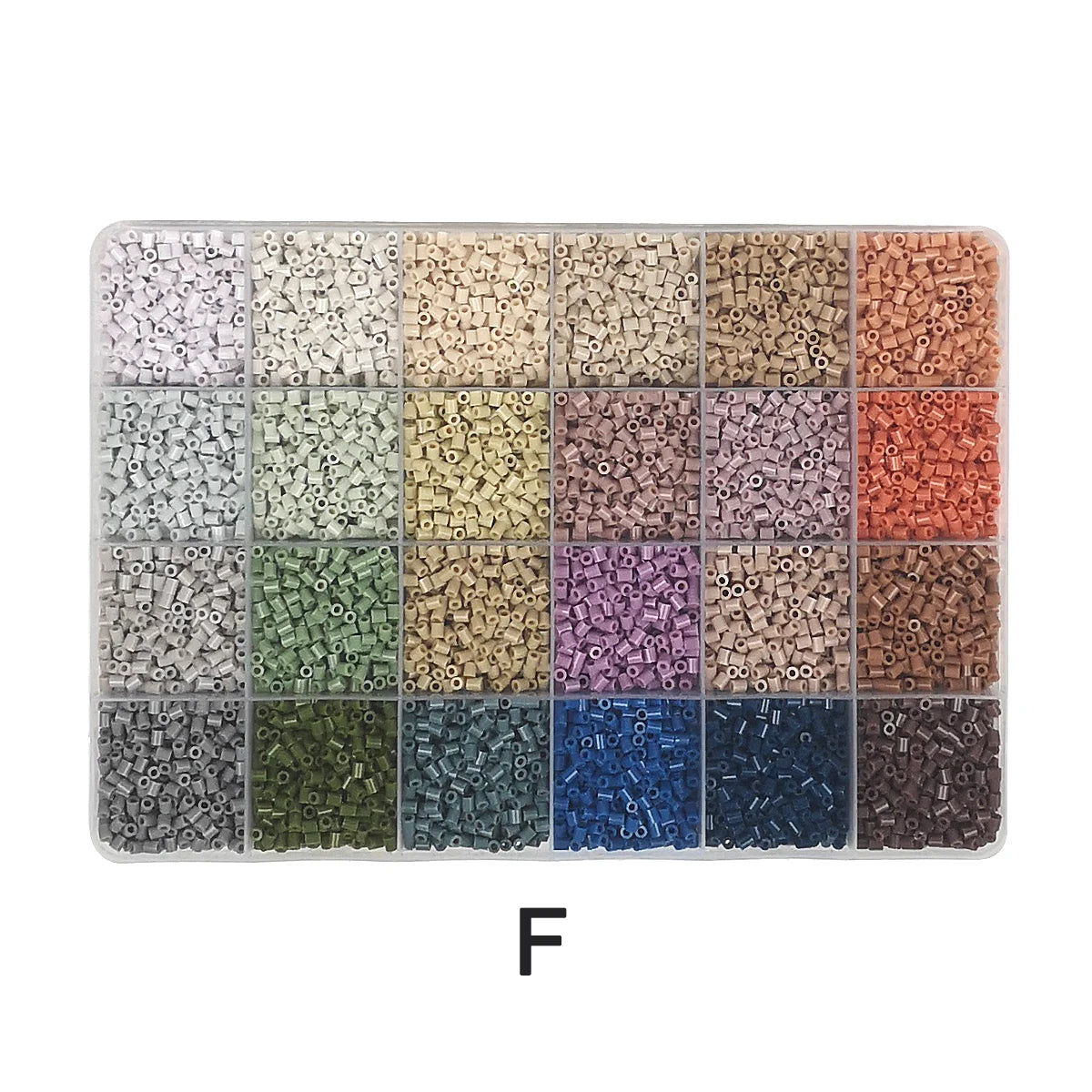 Mini-cuentas para manualidades, cuentas de 2,6mm, 13200 piezas, 24 colores por caja